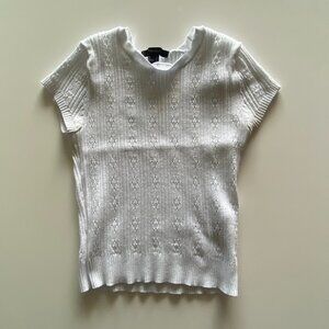Forever 21 White Knitted Top